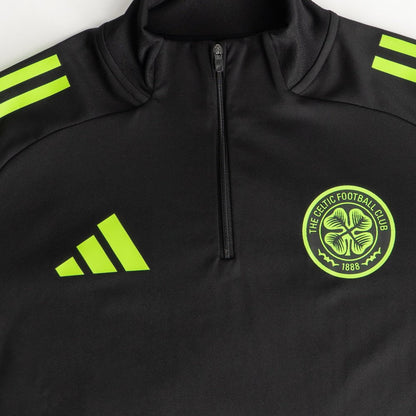 adidas Celtic 2025/26 Black and Neon Green Training Top