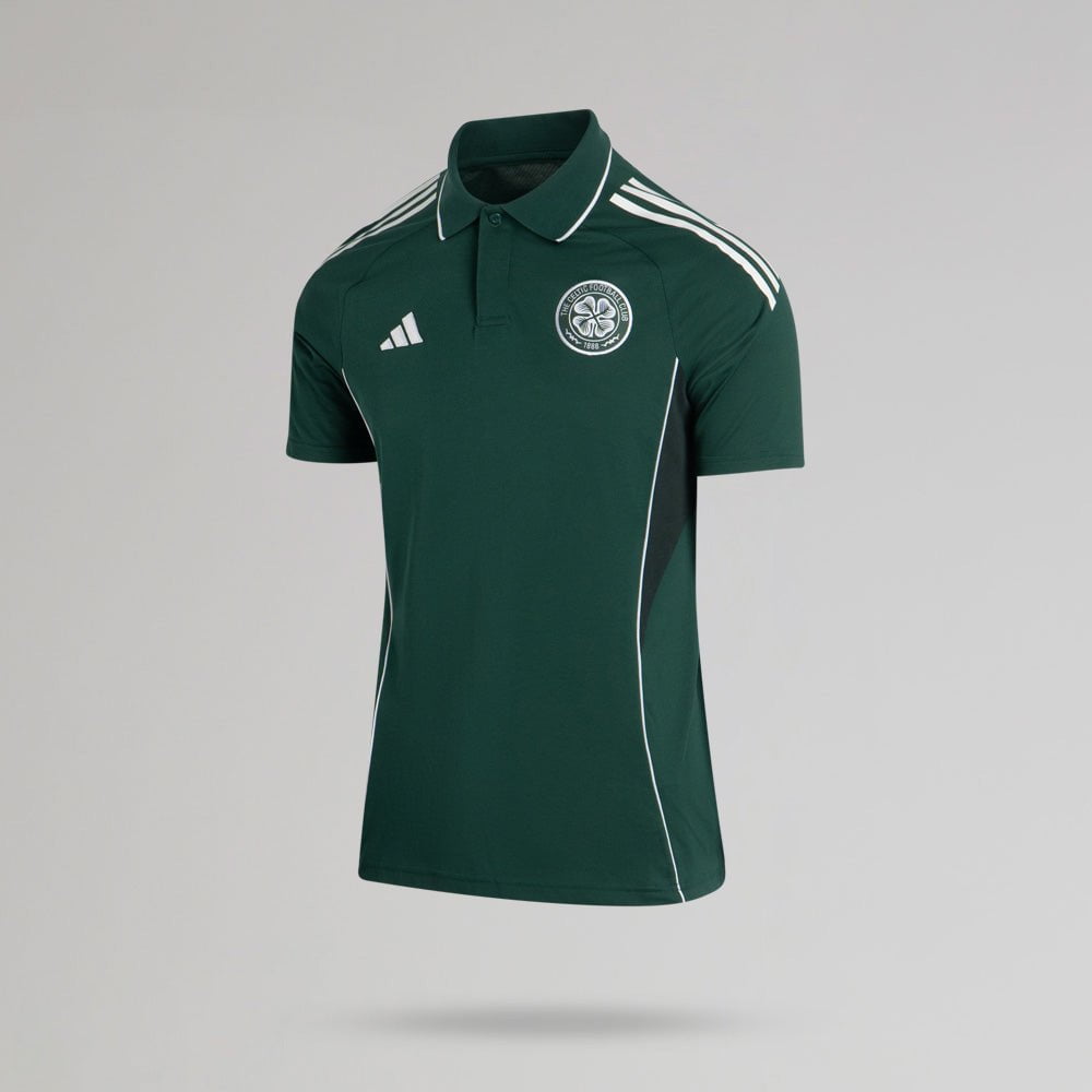 adidas Celtic 2025/26 Dark Green Training Polo Shirt – Official