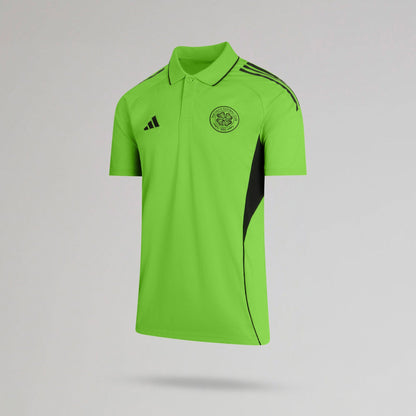 adidas Celtic 2025/26 Green and Black Training Polo Shirt