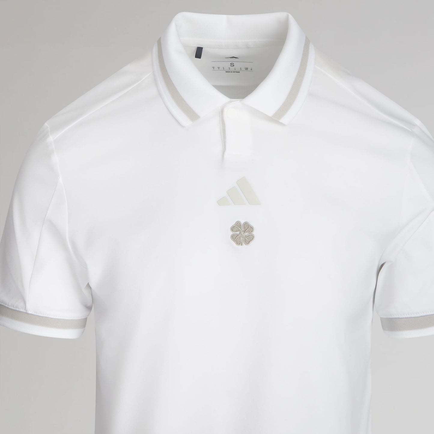 adidas Celtic Golf Beyond The Course Vent Twistknit White Polo Shirt