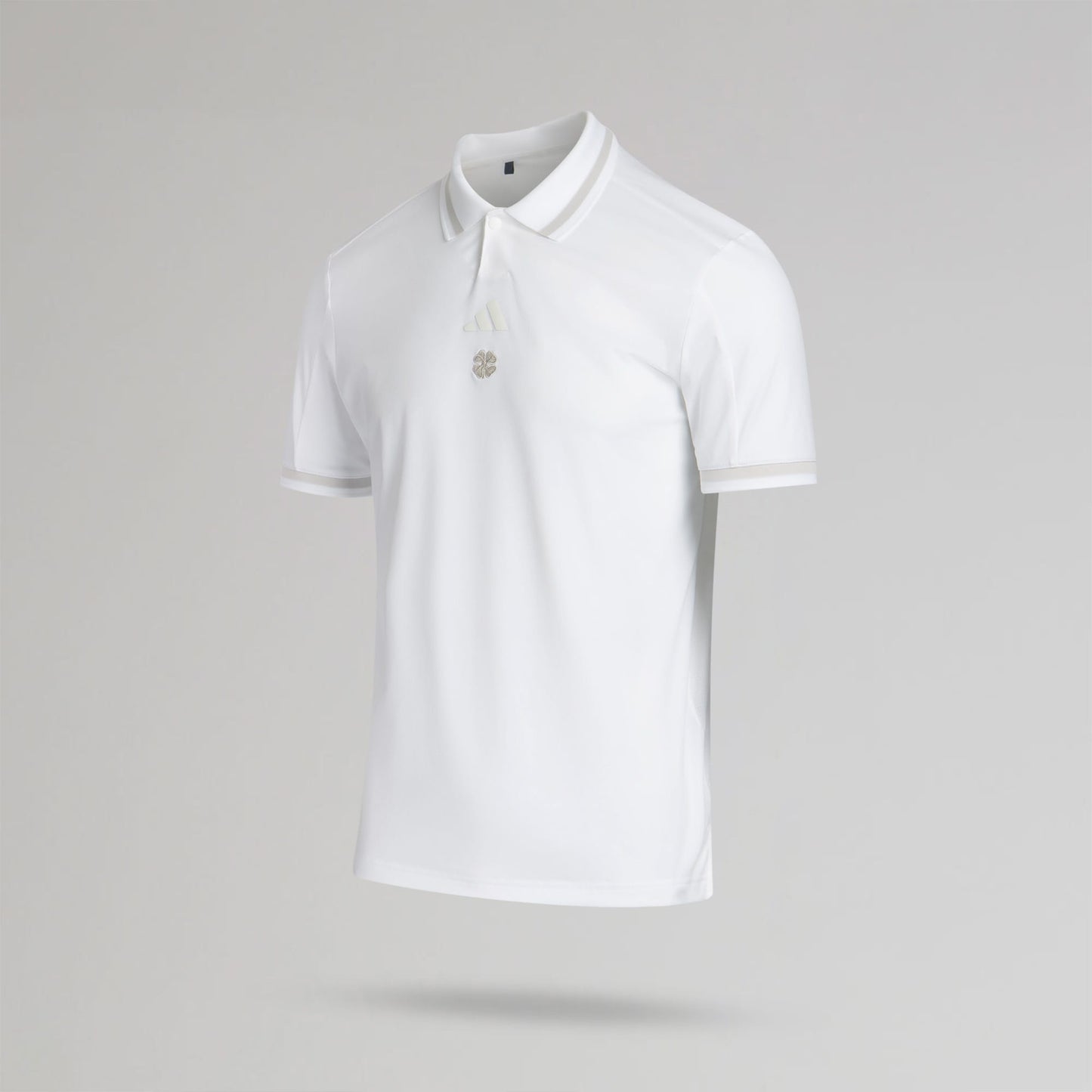 adidas Celtic Golf Beyond The Course Vent Twistknit White Polo Shirt