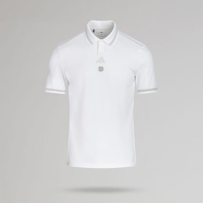 adidas Celtic Golf Beyond The Course Vent Twistknit White Polo Shirt