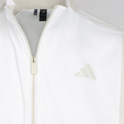 adidas Celtic Golf Beyond Twistweave Full Zip White & Beige Windbreaker