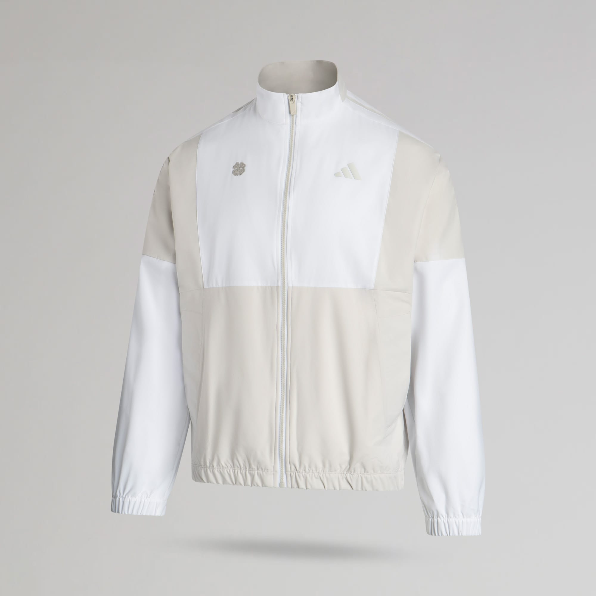 adidas Celtic Golf Beyond Twistweave Full Zip White & Beige