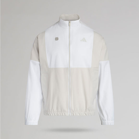 adidas Celtic Golf Beyond Twistweave Full Zip White & Beige Windbreaker