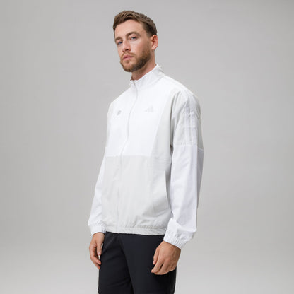 adidas Celtic Golf Beyond Twistweave Full Zip White & Beige Windbreaker