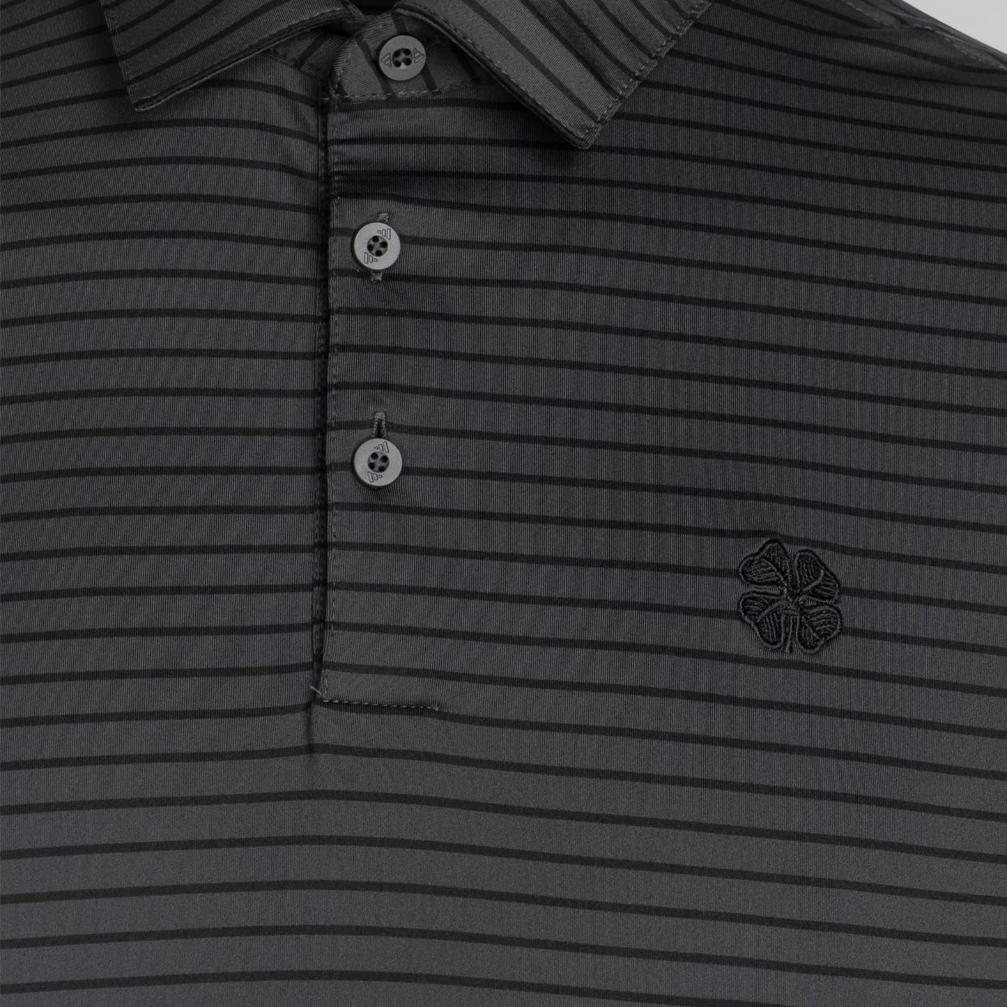 adidas Celtic Golf Performance Two-Colour Stripe Dark Grey Polo Shirt