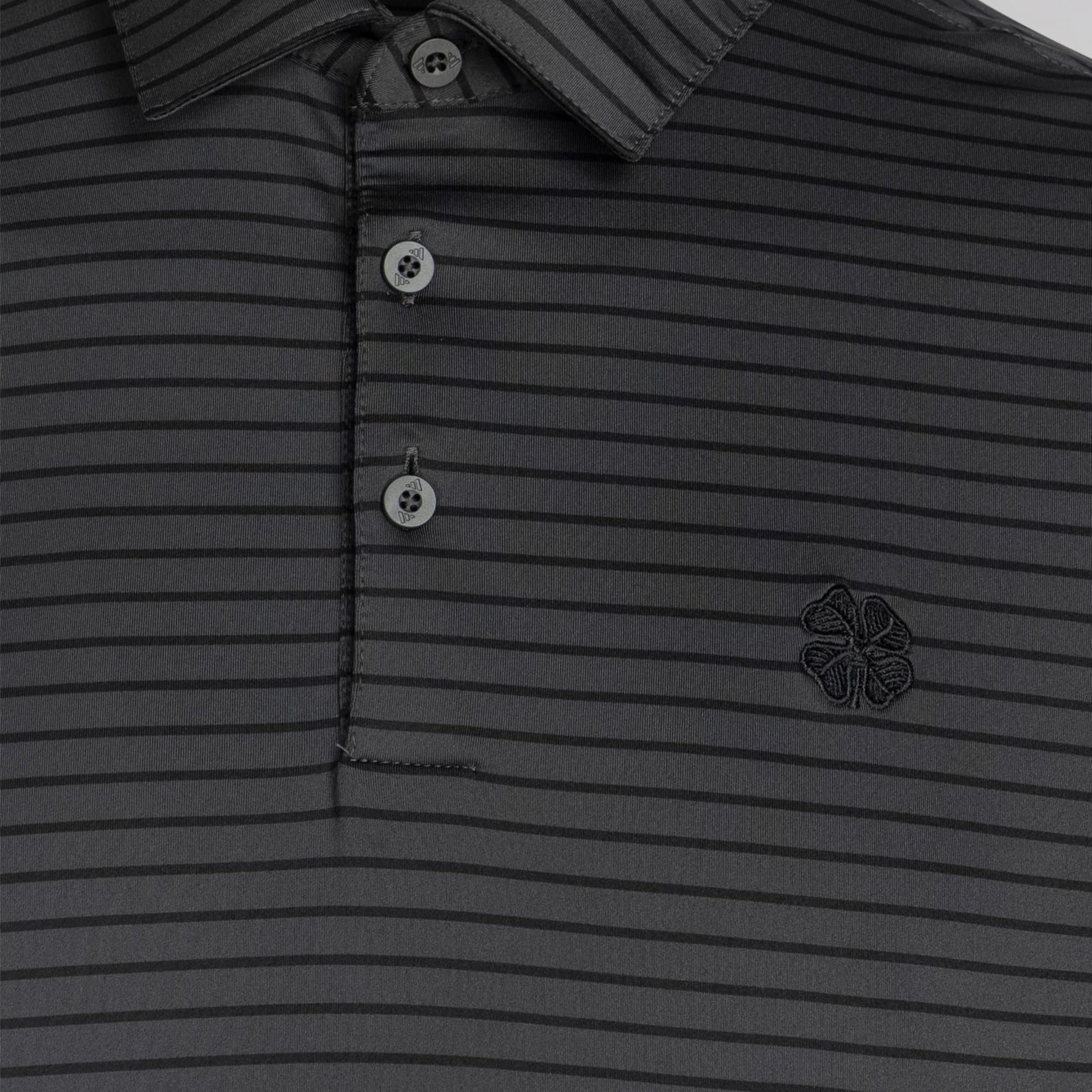 adidas Celtic Golf Performance Two-Colour Stripe Dark Grey Polo Shirt