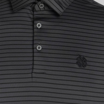 adidas Celtic Golf Performance Two-Colour Stripe Dark Grey Polo Shirt