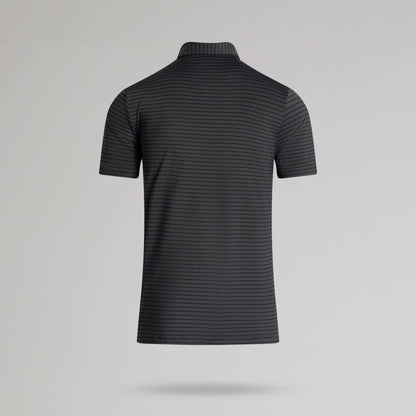 adidas Celtic Golf Performance Two-Colour Stripe Dark Grey Polo Shirt