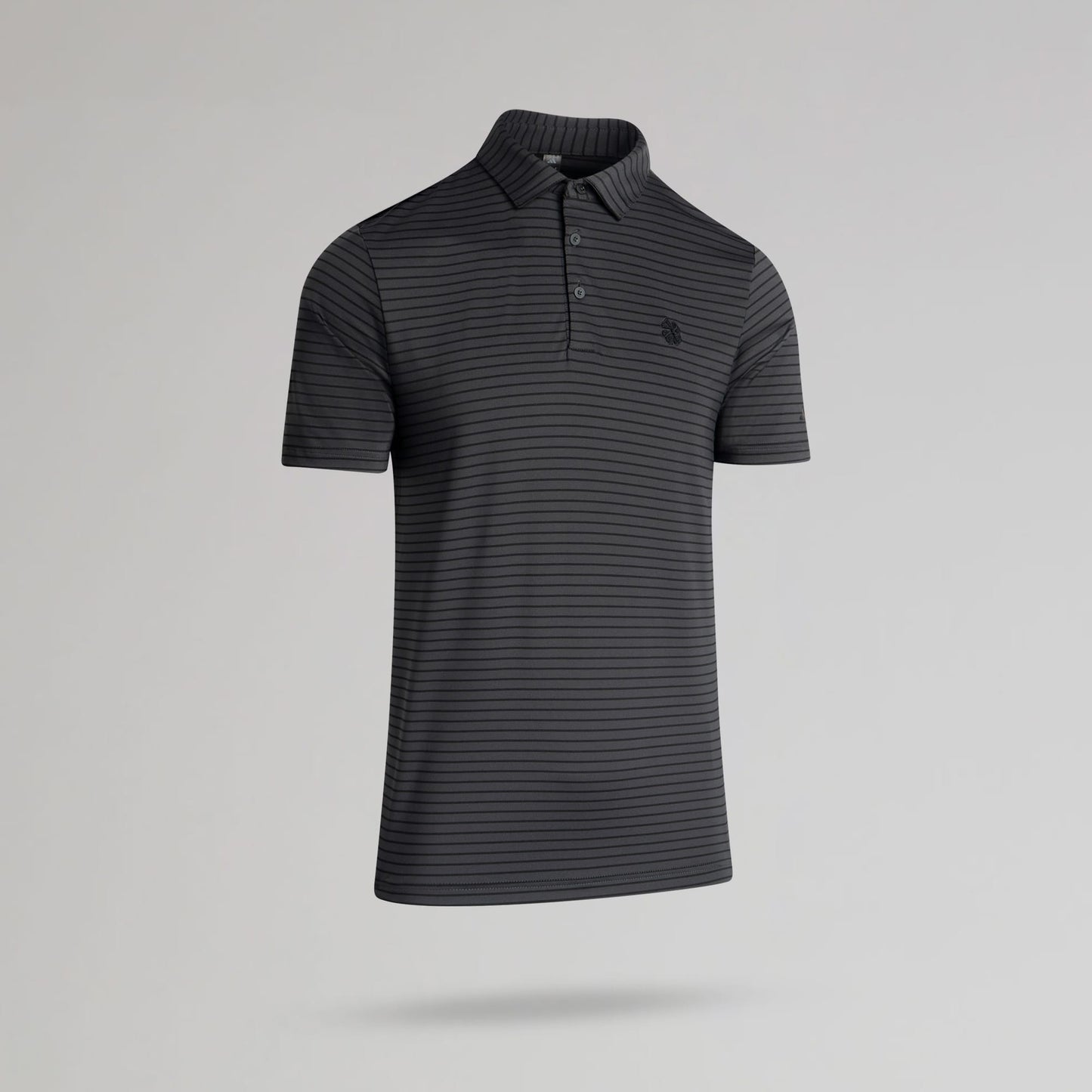 adidas Celtic Golf Performance Two-Colour Stripe Dark Grey Polo Shirt