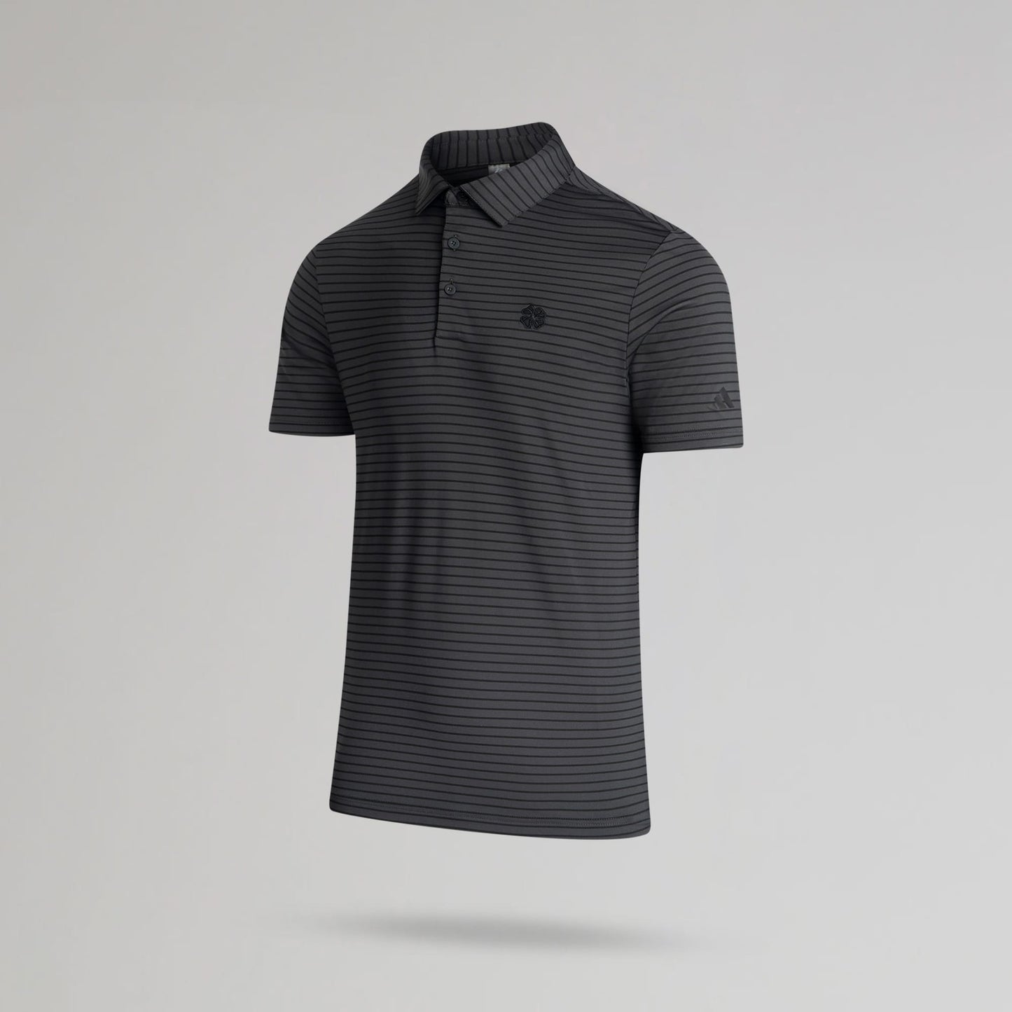 adidas Celtic Golf Performance Two-Colour Stripe Dark Grey Polo Shirt