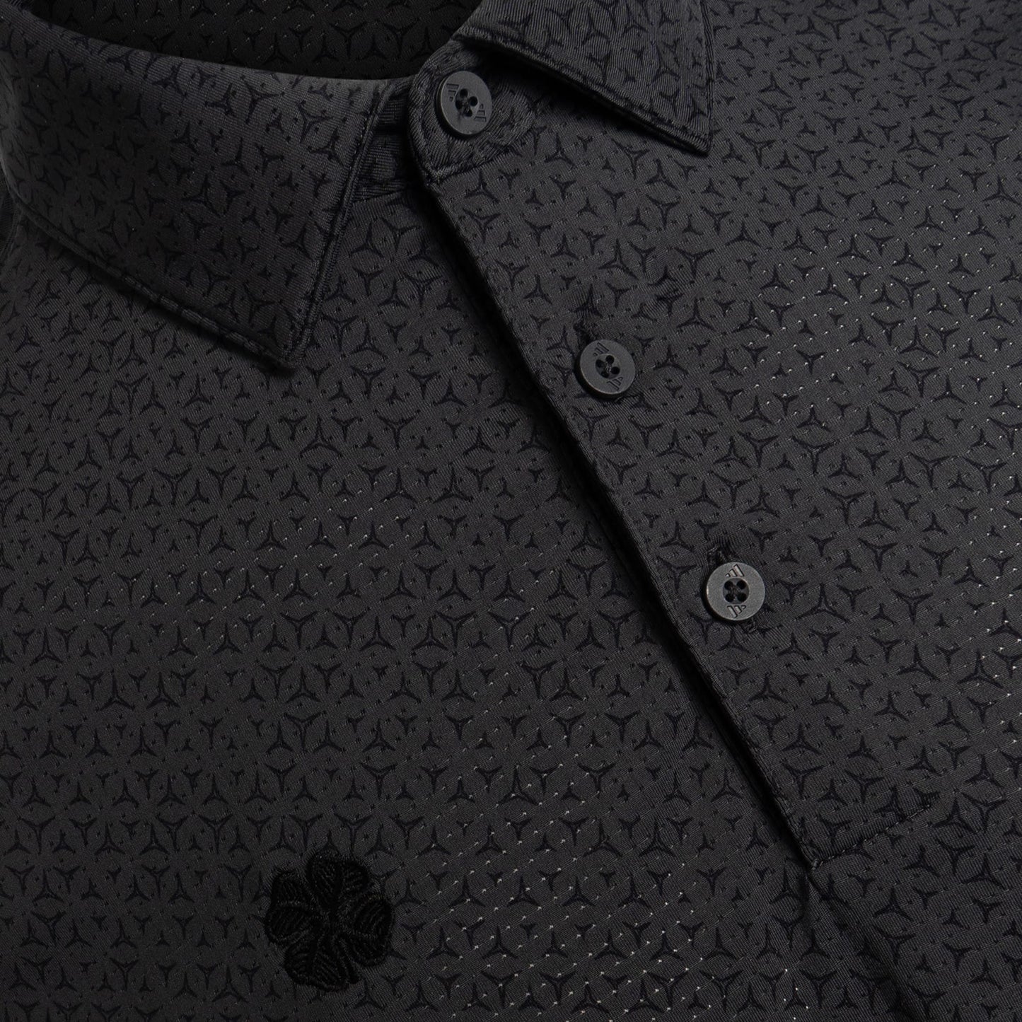 adidas Celtic Golf Ultimate365 Climacool Mesh Tango Print Black Polo Shirt