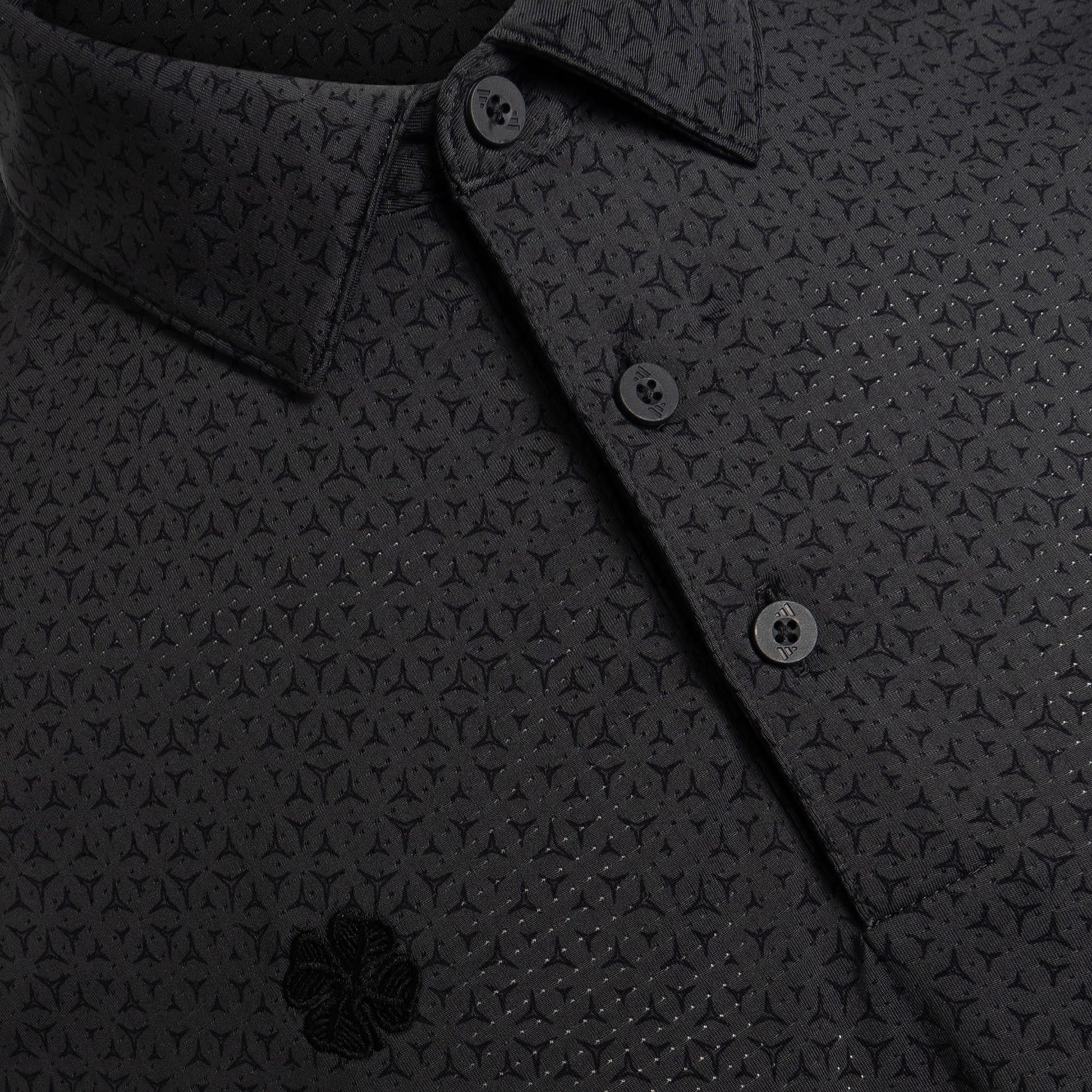 adidas Celtic Golf Ultimate365 Climacool Mesh Tango Print Black Polo Shirt