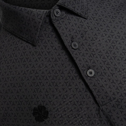 adidas Celtic Golf Ultimate365 Climacool Mesh Tango Print Black Polo Shirt