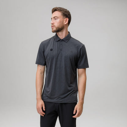 adidas Celtic Golf Ultimate365 Climacool Mesh Tango Print Black Polo Shirt