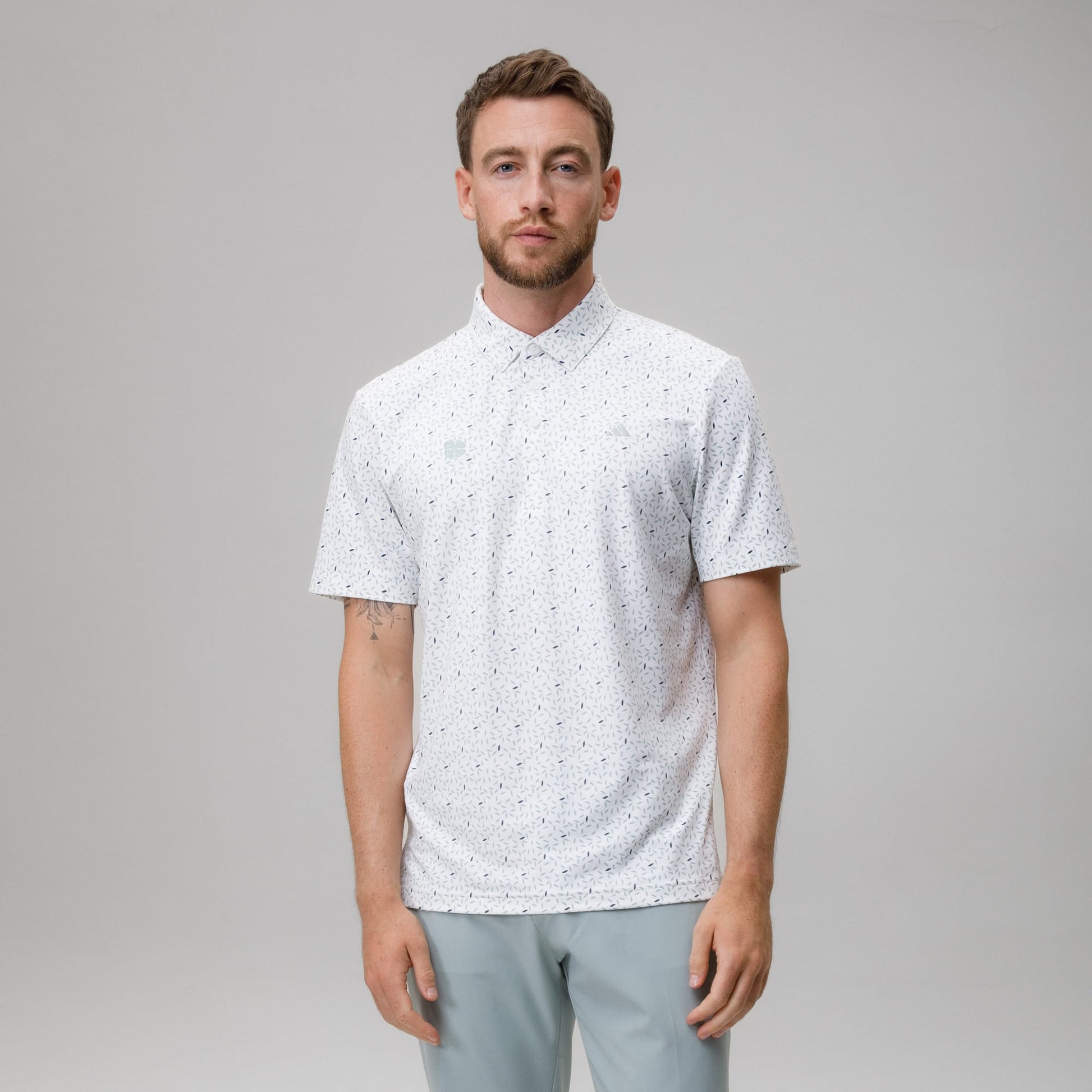 adidas Celtic Golf Ultimate365+ Soft Print White Polo Shirt