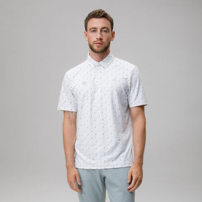 adidas Celtic Golf Ultimate365+ Soft Print White Polo Shirt