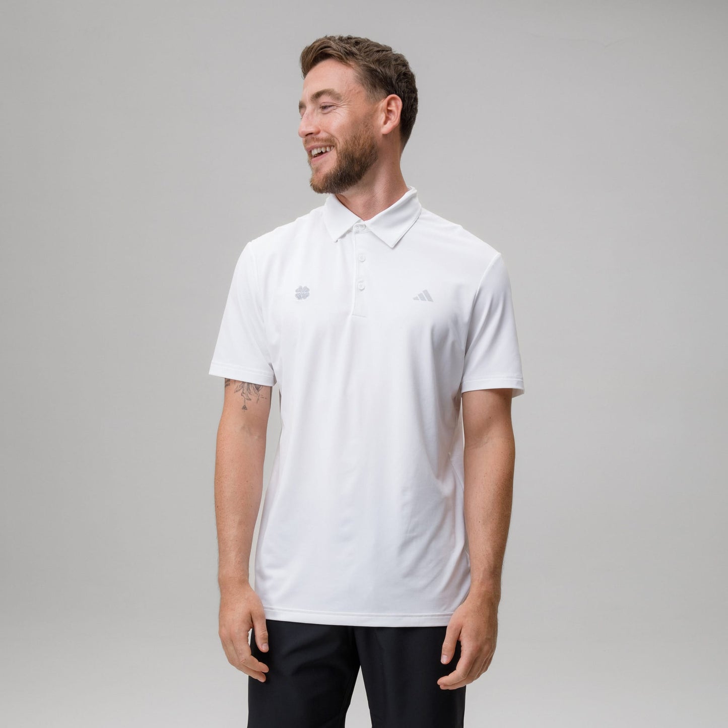 adidas Celtic Golf Ultimate365 Solid White Polo Shirt