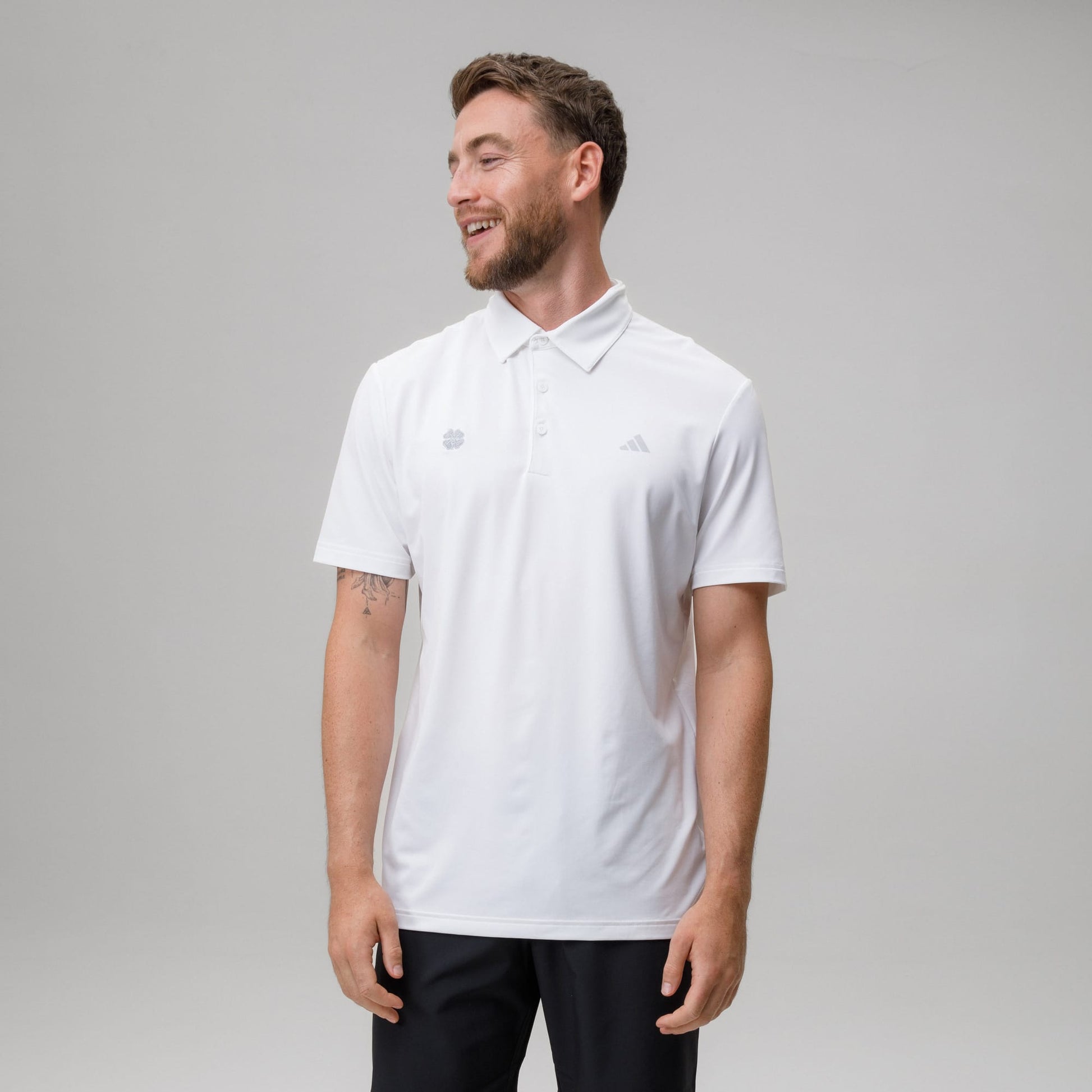 adidas Celtic Golf Ultimate365 Solid White Polo Shirt
