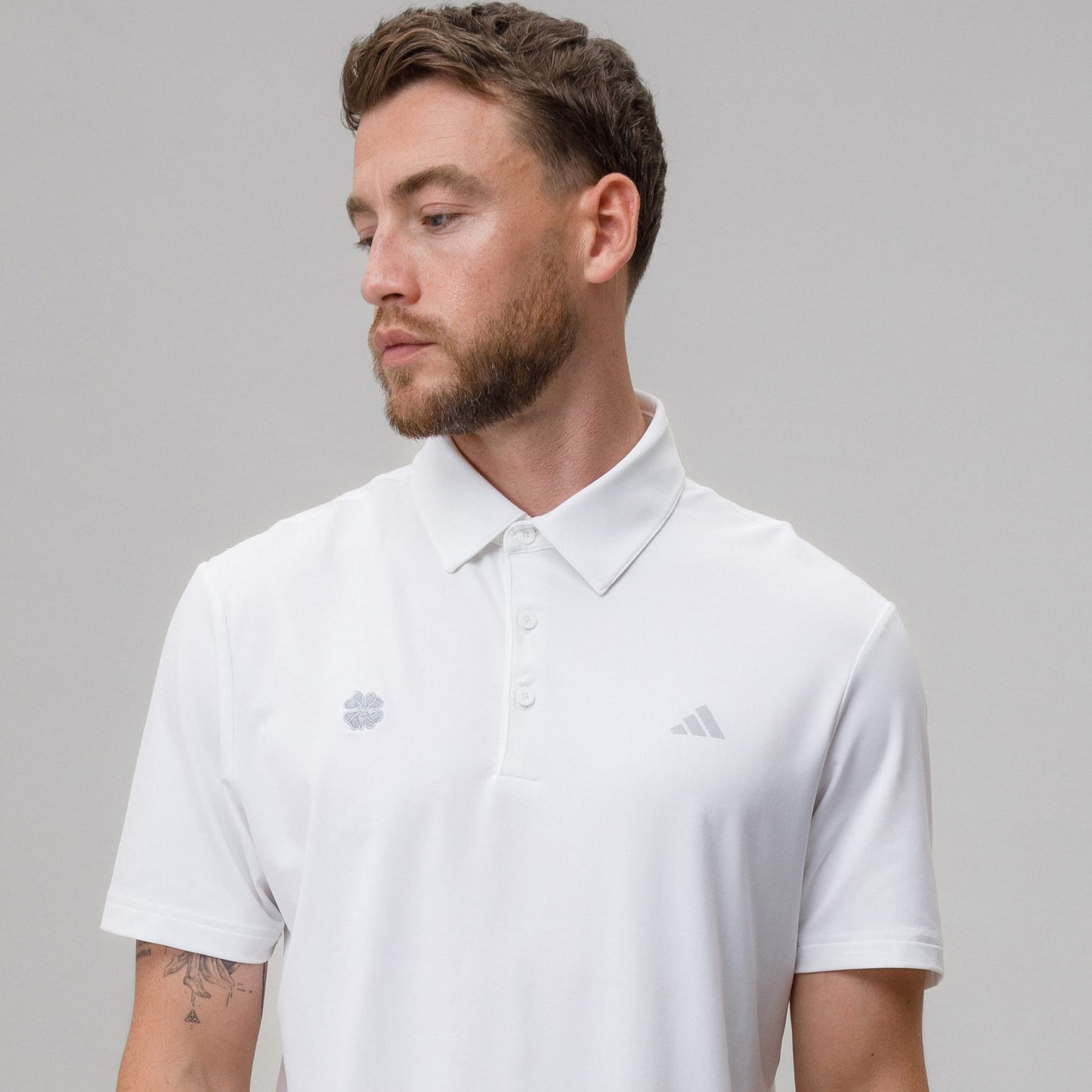 adidas Celtic Golf Ultimate365 Solid White Polo Shirt