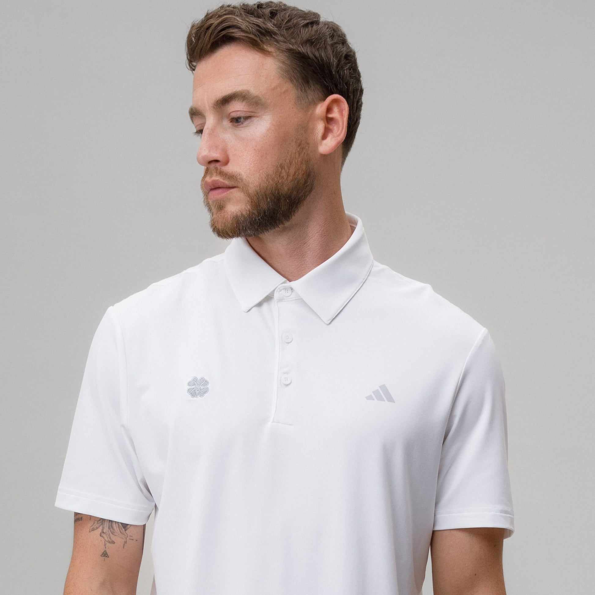 adidas Celtic Golf Ultimate365 Solid White Polo Shirt