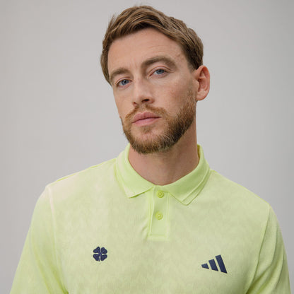 adidas Celtic Golf Ultimate365 Tour Seamless Yellow Polo Shirt