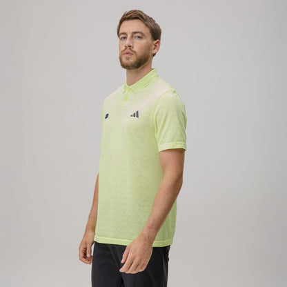 adidas Celtic Golf Ultimate365 Tour Seamless Yellow Polo Shirt