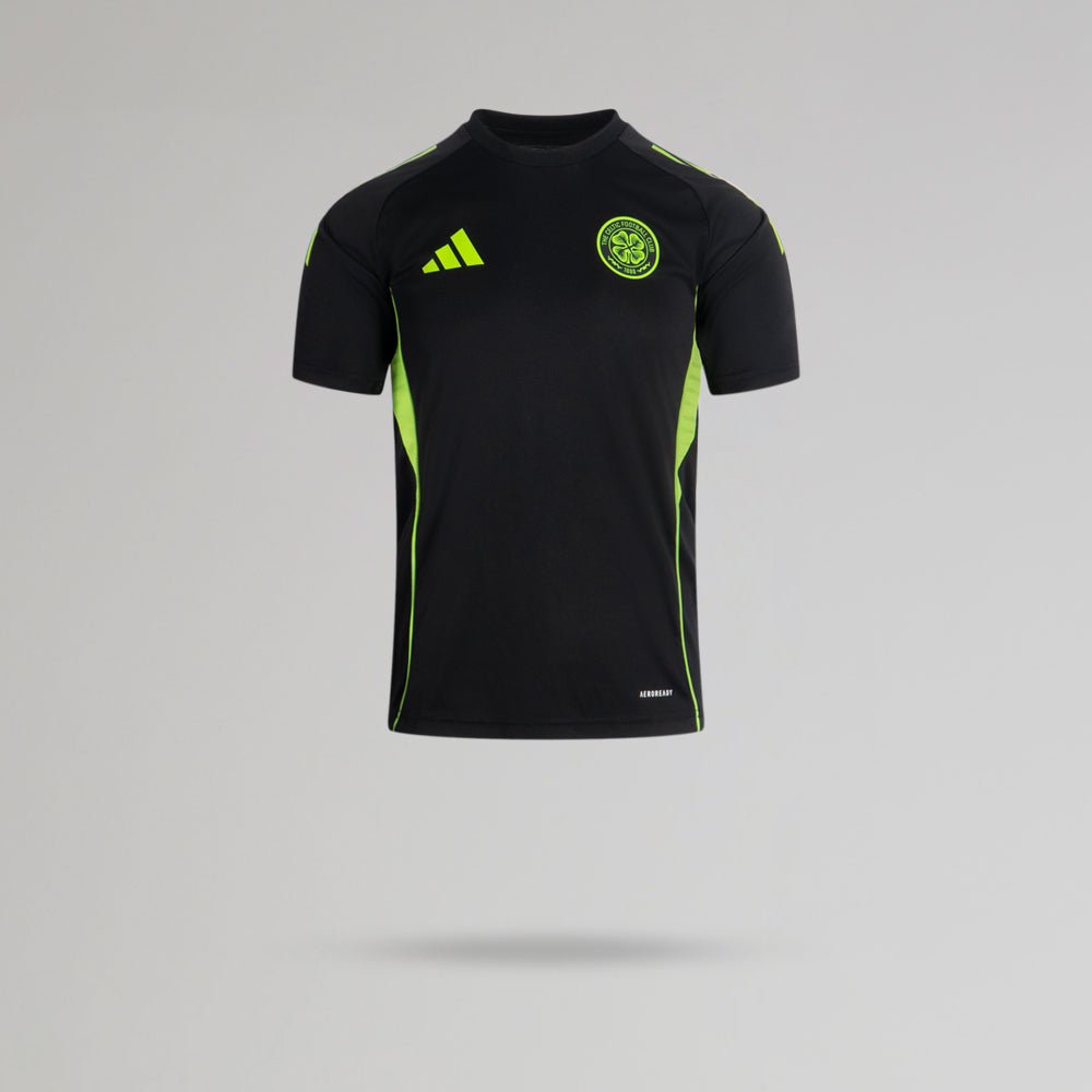 adidas Celtic Junior 2025/26 Black and Neon Green Training Jersey