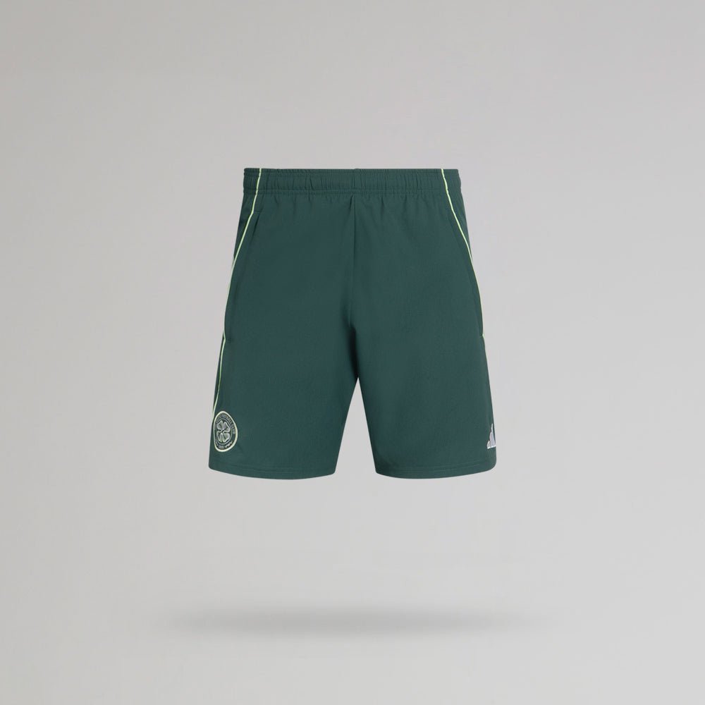 adidas Celtic Junior 2025/26 Green Downtime Training Shorts