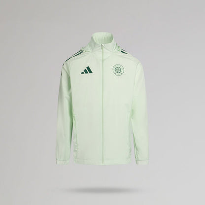 adidas Celtic Junior 2025/26 Mint Green All Weather Jacket
