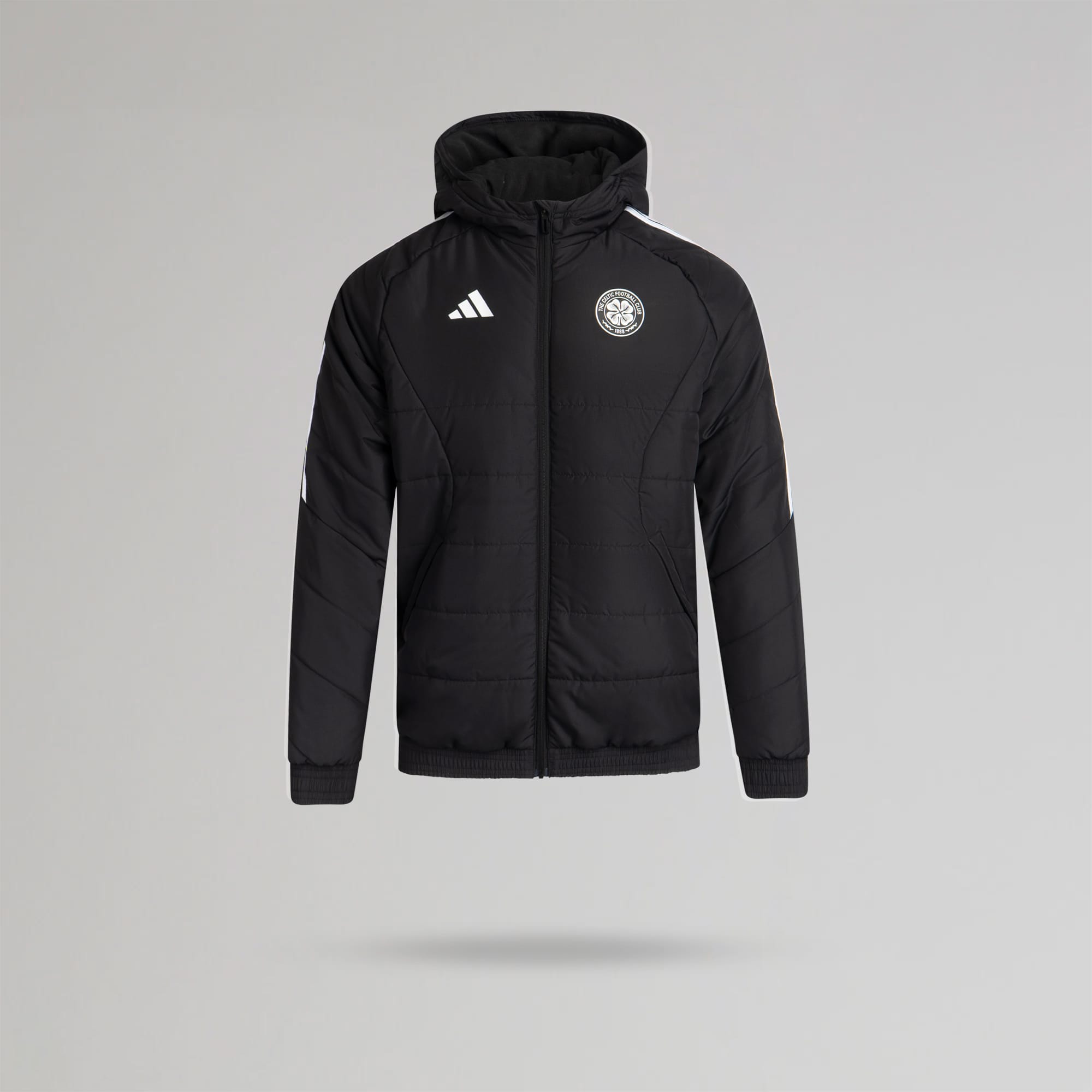 adidas Celtic Junior 2026/27 Black Winter Jacket – Official Celtic