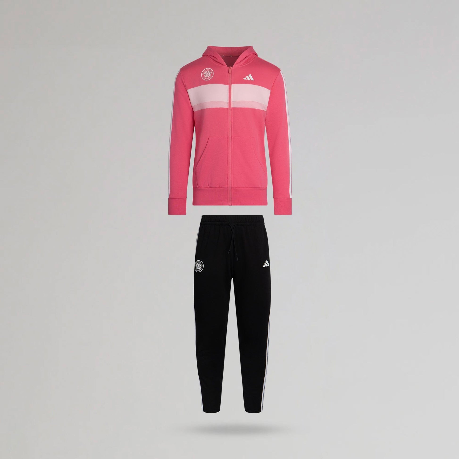 adidas Celtic Junior Pink Tracksuit - Main Image