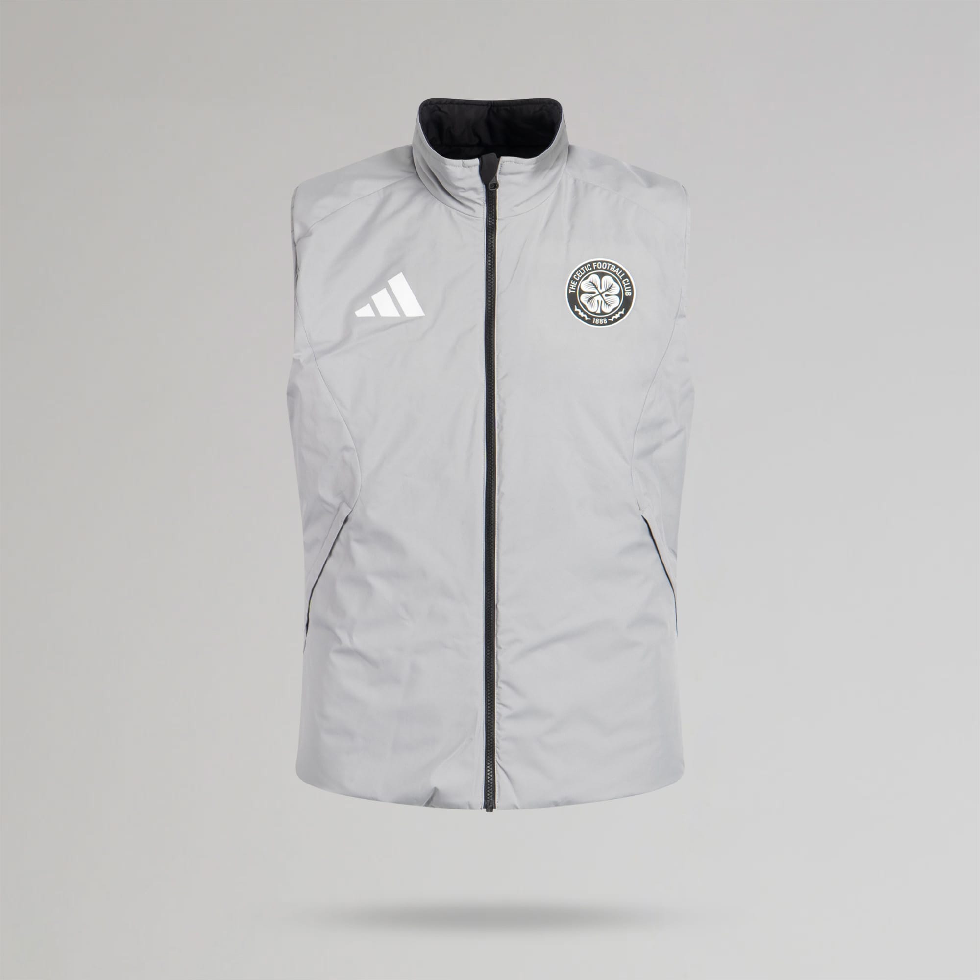 adidas Celtic Men's 2026/27 Black/Grey Reversible Gilet – Official