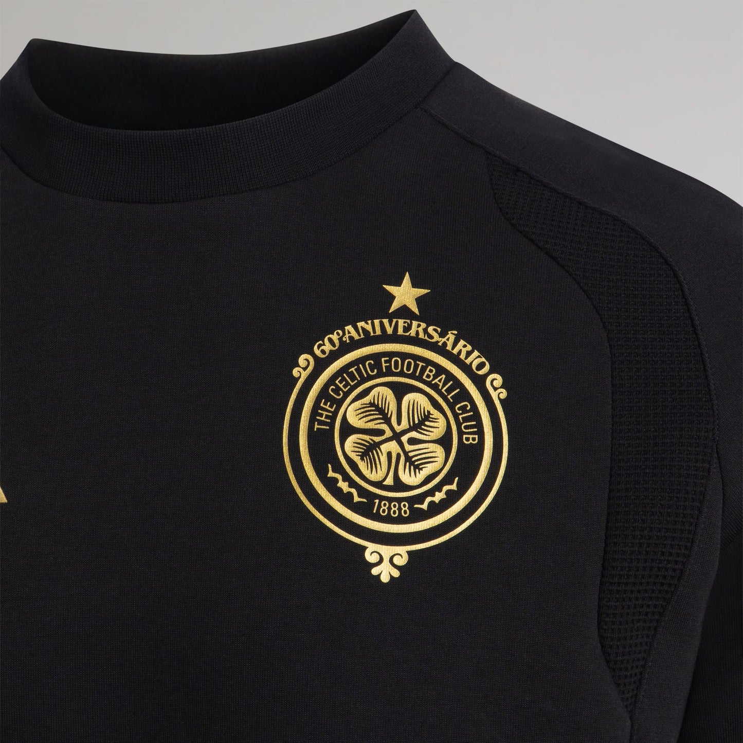 adidas Celtic Tiro Travel Black Crewneck Sweatshirt