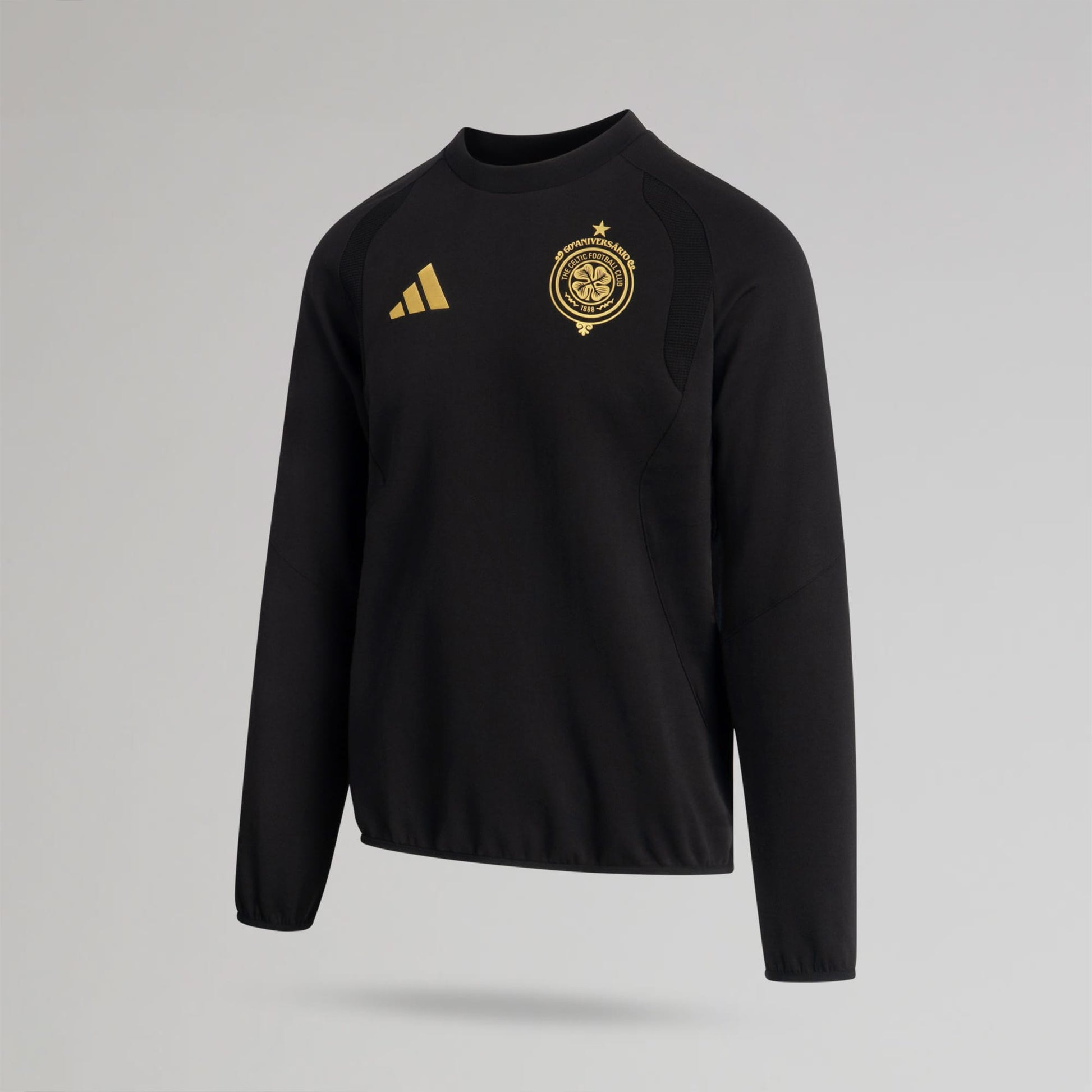 adidas Celtic Tiro Travel Black Crewneck Sweatshirt