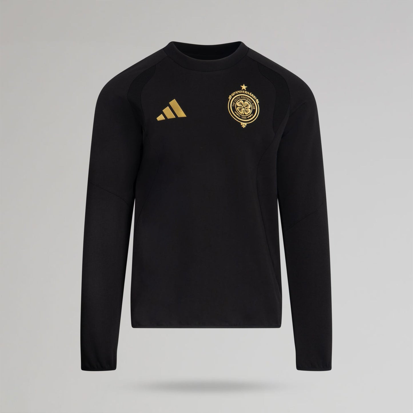 adidas Celtic Tiro Travel Black Crewneck Sweatshirt
