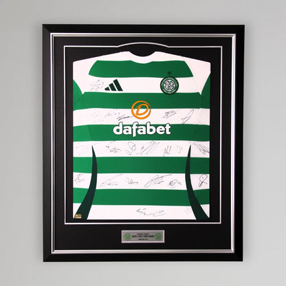 Celtic 2024/25 Champions Full Squad Framed Signed Shirt