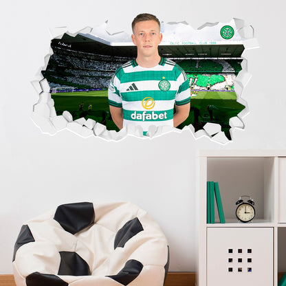 Celtic 2025/26 Callum McGregor Broken Wall Sticker
