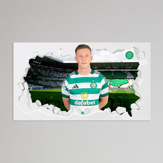 Celtic 2025/26 Callum McGregor Broken Wall Sticker