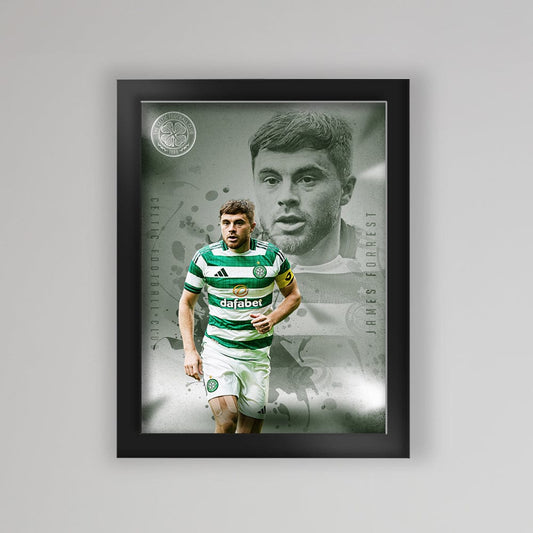 Celtic 2025/26 James Forrest Tempered Glass Print