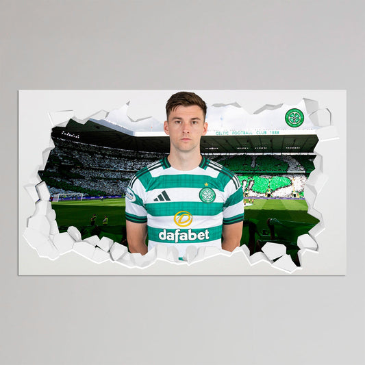Celtic 2025/26 Kieran Tierney Broken Wall Sticker