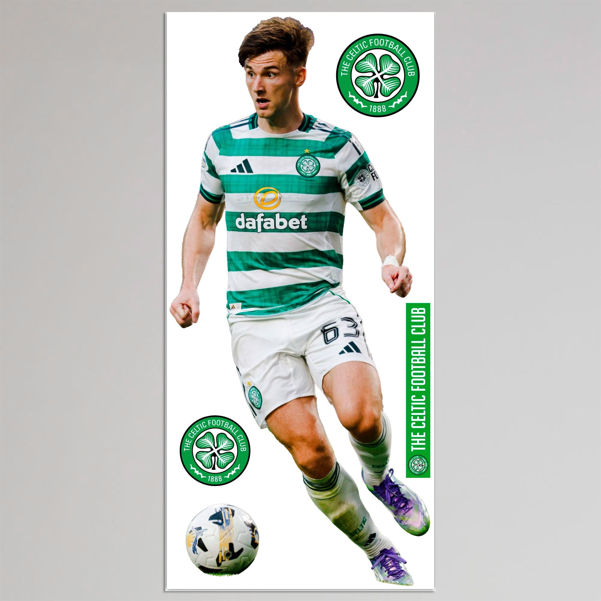 Celtic FC Federmäppchen – Offizielles Merchandise, Fade Design, Grün – Perfektes Geschenk