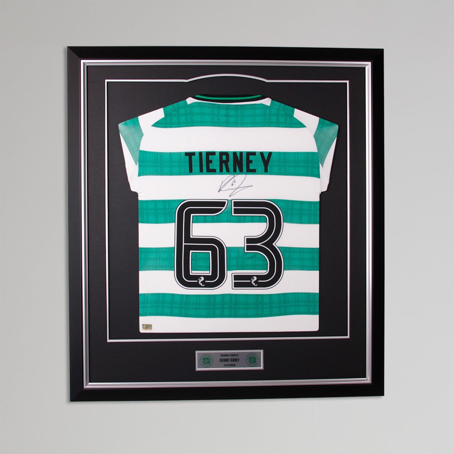 Celtic 2025/26 Tierney Signed Framed Shirt