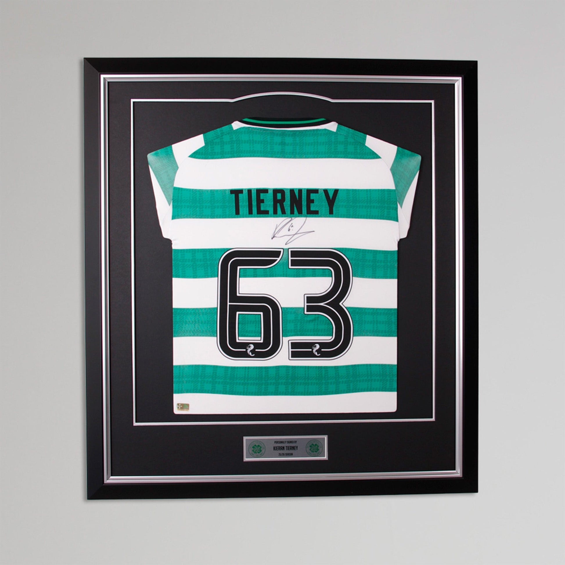 Celtic 2025/26 Tierney Signed Framed Shirt