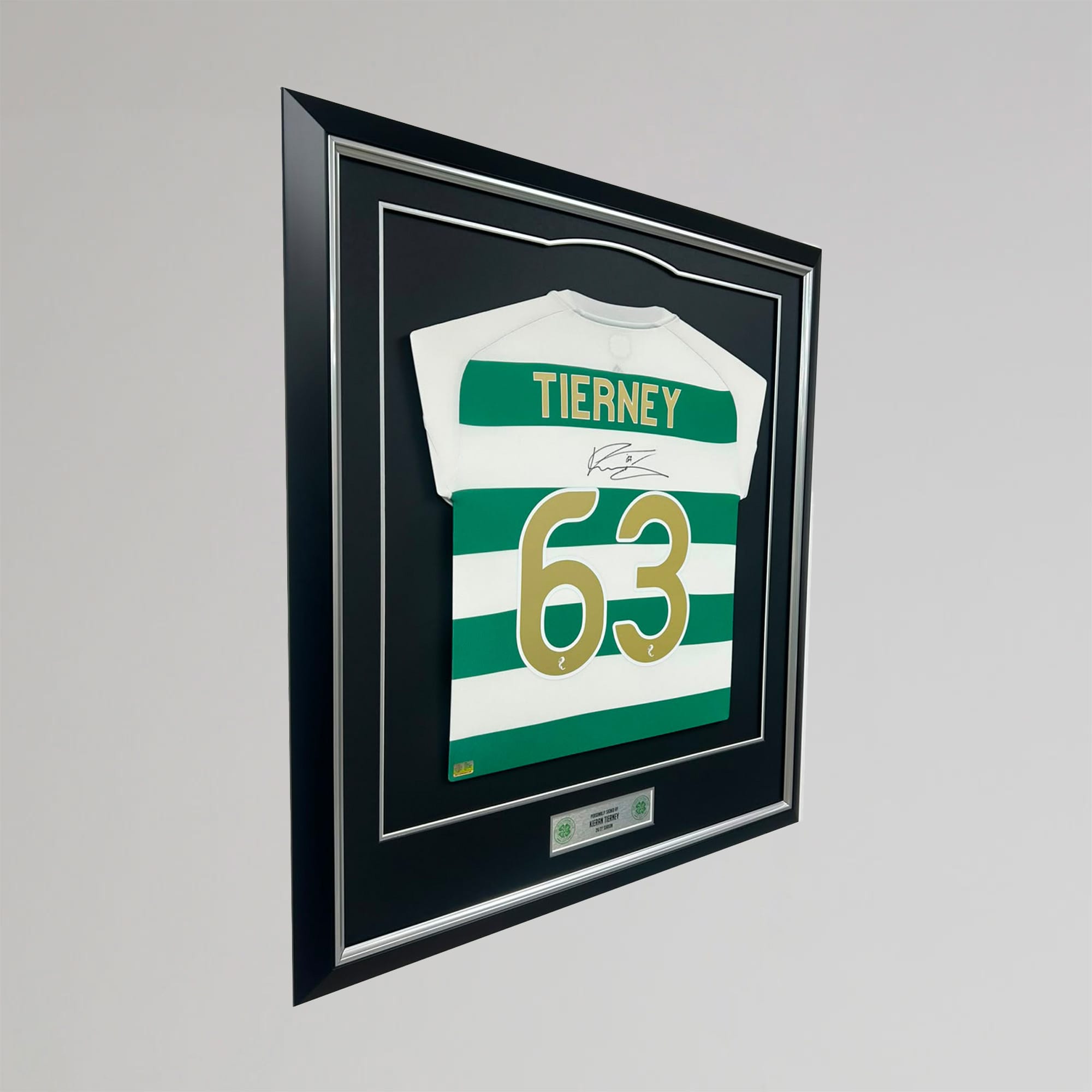 Celtic 2026/27 Kieran Tierney Signed Framed Shirt – Official