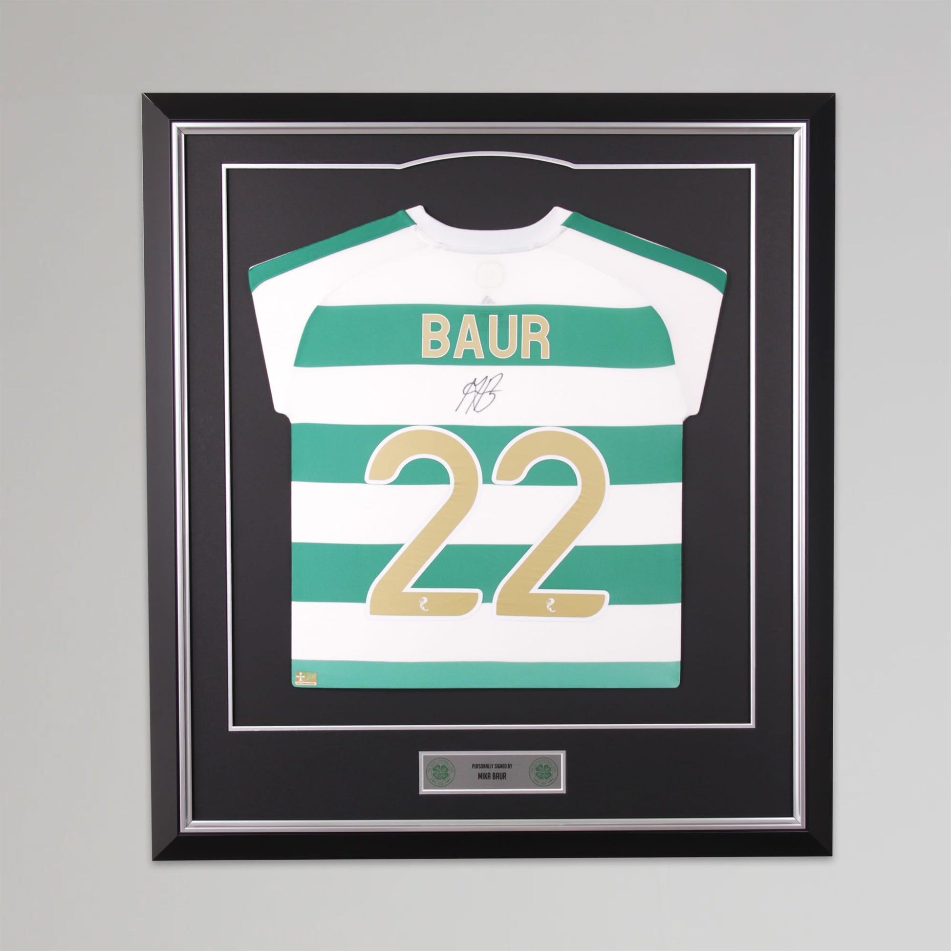 Celtic 2026/27 Mika Baur Signed Framed Shirt