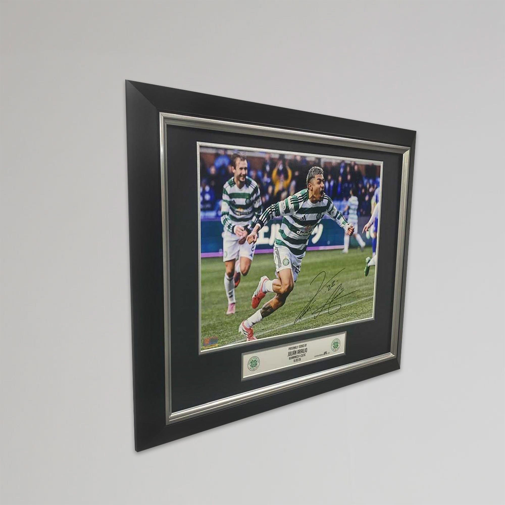 Celtic 2025/26 Julian Araujo Signed Framed Print – Official Celtic
