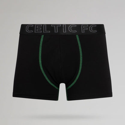 Celtic Adult 2 Pack Green and Black Boxer Shorts