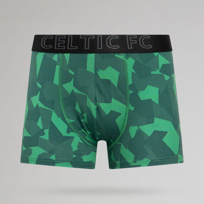 Celtic Adult 2 Pack Green and Black Boxer Shorts
